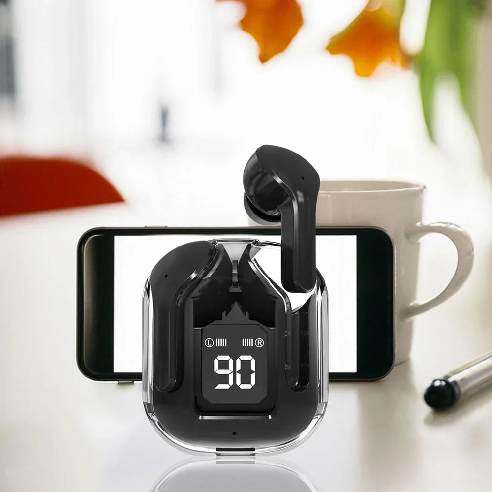 Air31 Wireless Crystal Transparent Bluetooth/airpods/earbuds