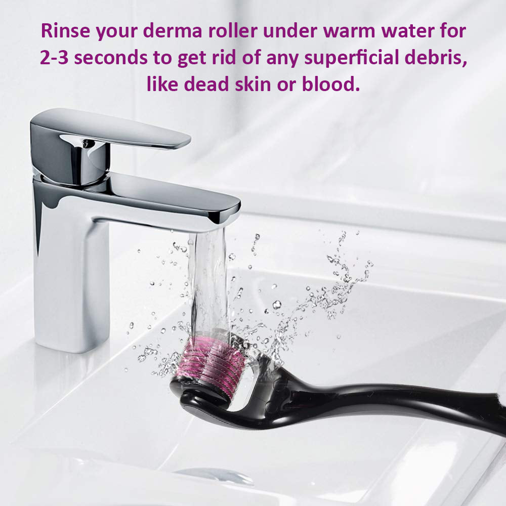 Derma Roller 0.5mm with 540 Micro Needle for Hair Growth and Facial Skin Therapy| Skin Care Beauty Tool for Anti-Aging Skin Repair, Anti Wrinkles Stretch, and Acne Scars Removal for Men and Women