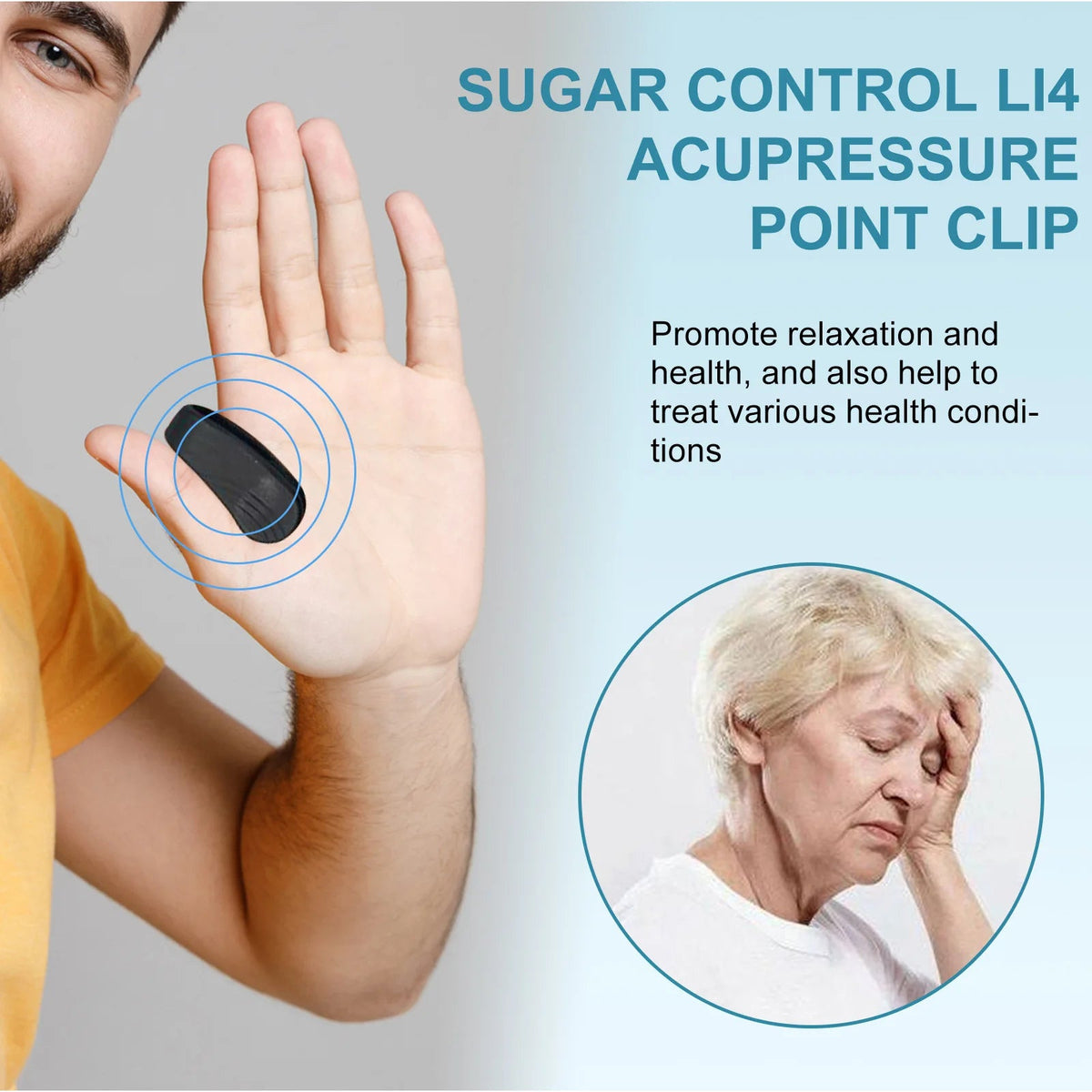 Acupressure Magnetic Sugar Control Clip - (IMPORTED)