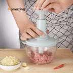 Hand Pat Food Processor / Hand Push Chopper Machine Food Processor Vegetable Chopper 1500ml Capacity