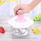 Hand Pat Food Processor / Hand Push Chopper Machine Food Processor Vegetable Chopper 1500ml Capacity