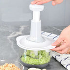 Hand Pat Food Processor / Hand Push Chopper Machine Food Processor Vegetable Chopper 1500ml Capacity