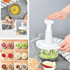 Hand Pat Food Processor / Hand Push Chopper Machine Food Processor Vegetable Chopper 1500ml Capacity