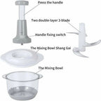 Hand Pat Food Processor / Hand Push Chopper Machine Food Processor Vegetable Chopper 1500ml Capacity
