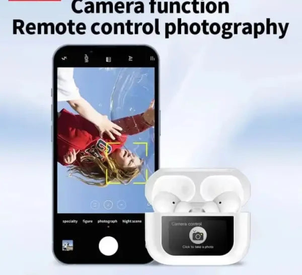 A9 Pro Touch Screen Airpods Pro - ANC Wireless Earbuds With Bluetooth 5.0, LCD Display, Super Bass And Pop-Up Feature