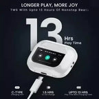 A9 Pro Touch Screen Airpods Pro - ANC Wireless Earbuds With Bluetooth 5.0, LCD Display, Super Bass And Pop-Up Feature