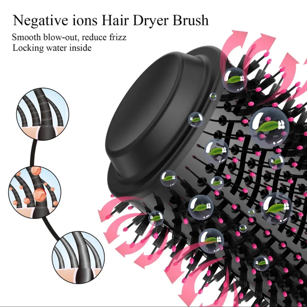 One Step Hair Dryer Brush and volumizer 3 in 1, hair straightner and hair curler for ladies - hare drier for girls - Hair Straightener Comb for Drying for women