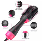 One Step Hair Dryer Brush and volumizer 3 in 1, hair straightner and hair curler for ladies - hare drier for girls - Hair Straightener Comb for Drying for women