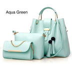 New Collection 3pcs Set Soft Leather Hand Bag Durable Quality