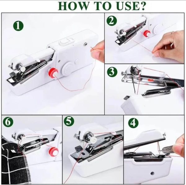 Sewing Machine Mini Handy Stitch Machine | Portable Sewing Machine Battery Operated(instant Stitching)