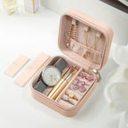 Premium Mini Jewelry Organizer Box Travel Friendly Small Faux Leather Box for Jewellery For Women And Girls