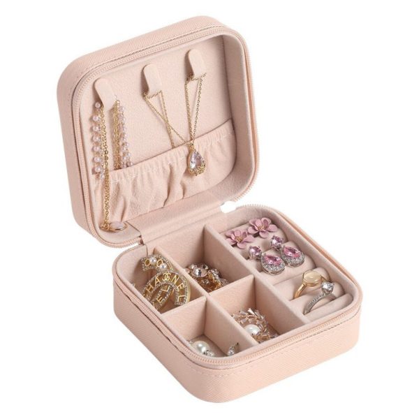 Premium Mini Jewelry Organizer Box Travel Friendly Small Faux Leather Box for Jewellery For Women And Girls