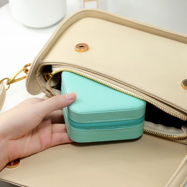 Premium Mini Jewelry Organizer Box Travel Friendly Small Faux Leather Box for Jewellery For Women And Girls